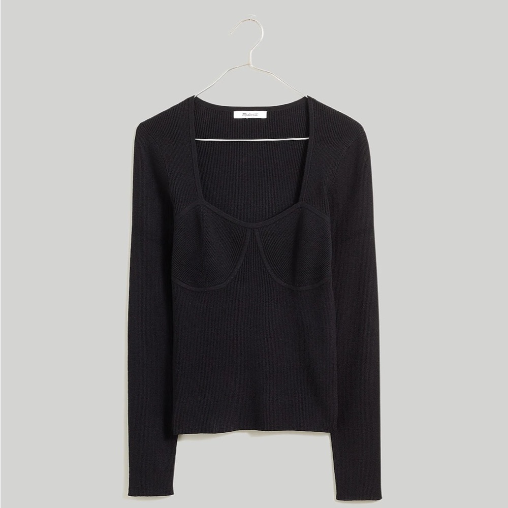 Madewell Wide Rib Sweater Top sz M NM615